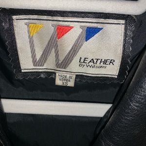 Vintage Wilson leather black moto jacket
